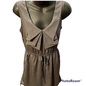 Bebop Sleeveless Grey Dress w/ Pockets